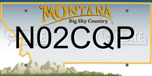 N02CQP Montana License Plate