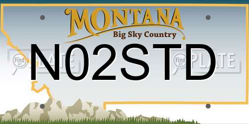 N02STD Montana License Plate
