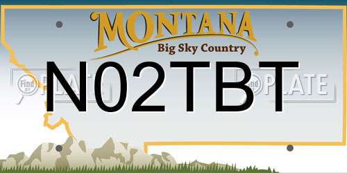 N02TBT Montana License Plate