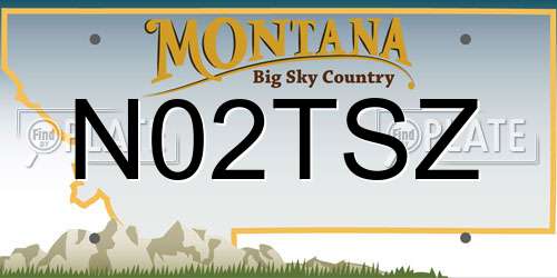 N02TSZ Montana License Plate