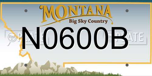 N0600B Montana License Plate