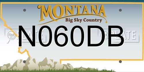 N060DB Montana License Plate