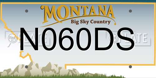 N060DS Montana License Plate