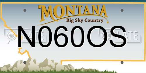 N060OS Montana License Plate