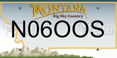 N06OOS Montana License Plate