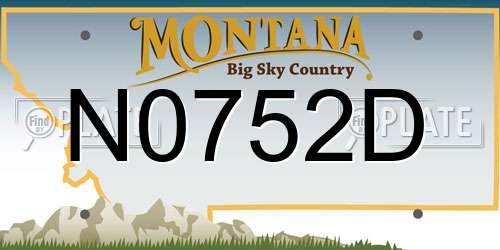 N0752D Montana License Plate