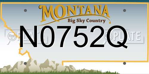 N0752Q Montana License Plate