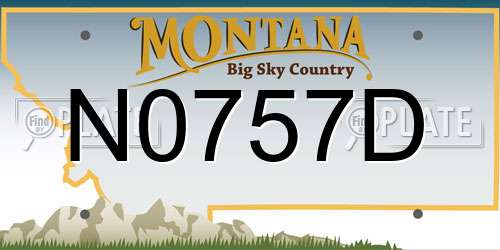 N0757D Montana License Plate