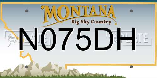 N075DH Montana License Plate