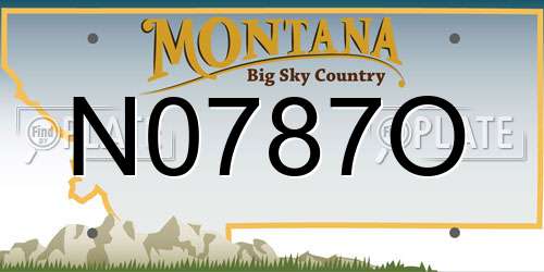 N0787O Montana License Plate