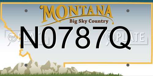 N0787Q Montana License Plate