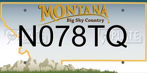 N078TQ Montana License Plate