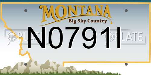 N0791I Montana License Plate