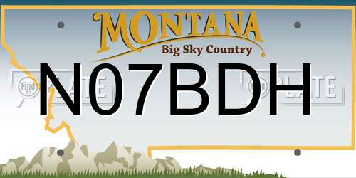 N07BDH Montana License Plate