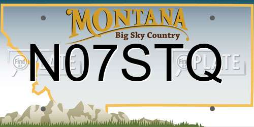 N07STQ Montana License Plate