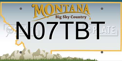 N07TBT Montana License Plate