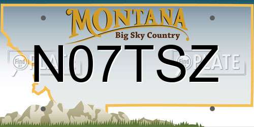 N07TSZ Montana License Plate