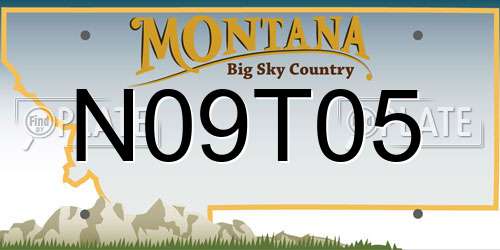 N09T05 Montana License Plate