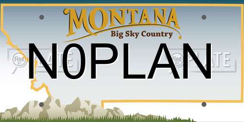 N0PLAN Montana License Plate