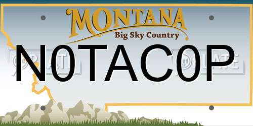 N0TAC0P Montana License Plate