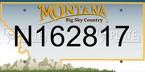 N162817 Montana License Plate