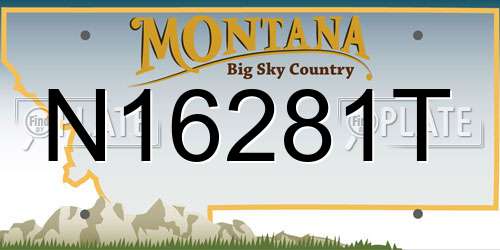N16281T Montana License Plate