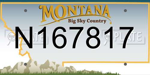 N167817 Montana License Plate