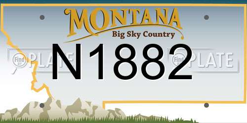 N1882 Montana License Plate