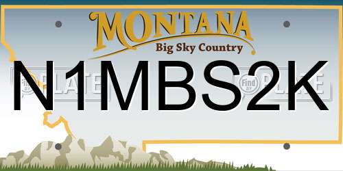 N1MBS2K Montana License Plate