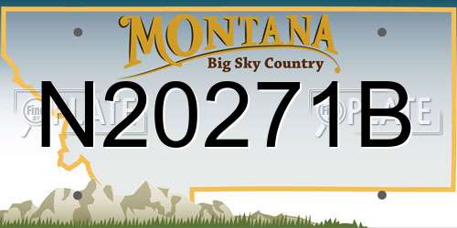 N20271B Montana License Plate