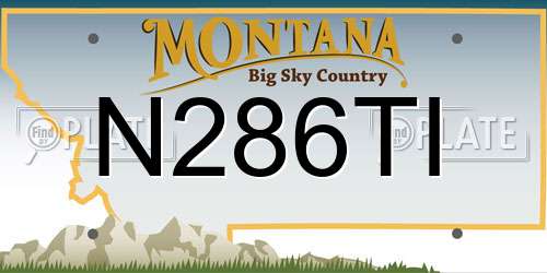 N286TI Montana License Plate