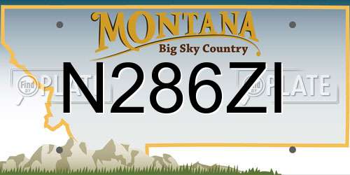 N286ZI Montana License Plate