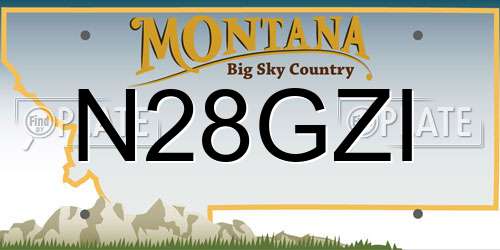 N28GZI Montana License Plate