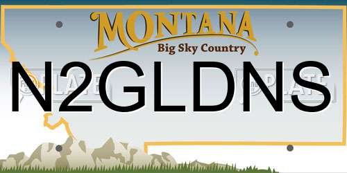 N2GLDNS Montana License Plate