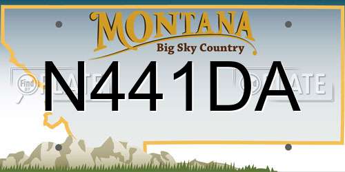 N441DA Montana License Plate