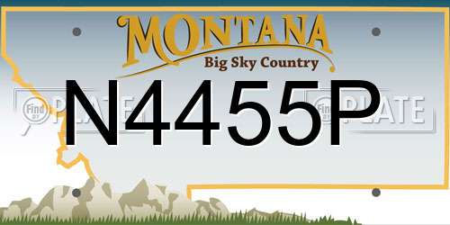 N4455P Montana License Plate