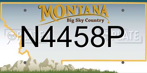 N4458P Montana License Plate