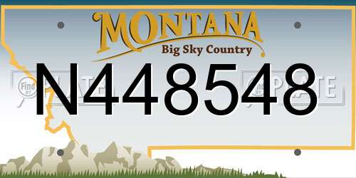 N448548 Montana License Plate