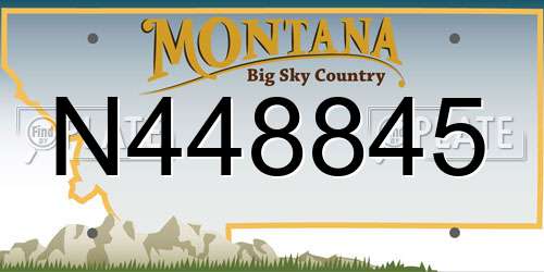 N448845 Montana License Plate