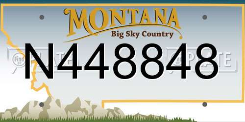 N448848 Montana License Plate