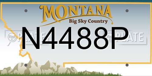 N4488P Montana License Plate