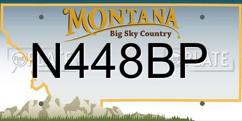 N448BP Montana License Plate