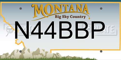 N44BBP Montana License Plate