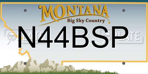 N44BSP Montana License Plate