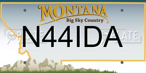 N44IDA Montana License Plate