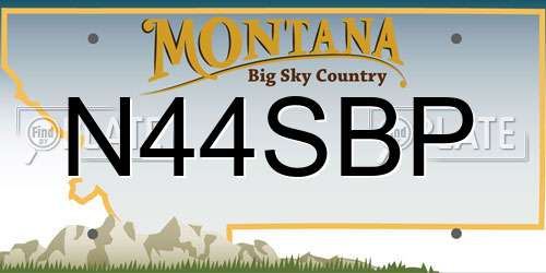 N44SBP Montana License Plate