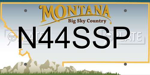 N44SSP Montana License Plate