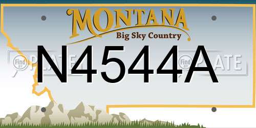 N4544A Montana License Plate