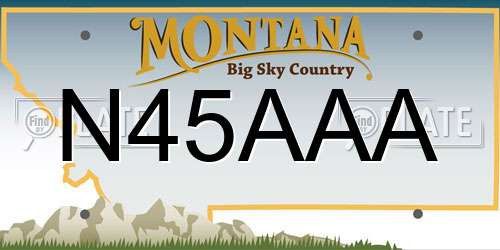 N45AAA Montana License Plate