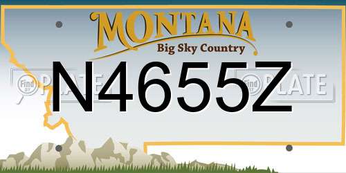 N4655Z Montana License Plate